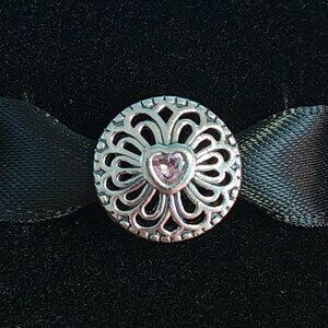 Authentic Retired Pandora Love and Friendship Openworks Charm - 791955PCZ